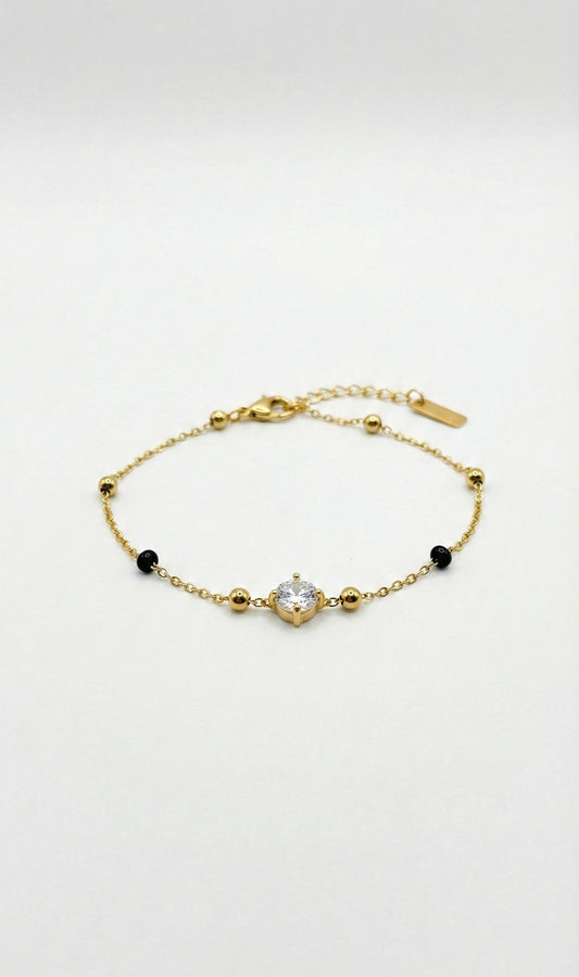 Black bead bracelet